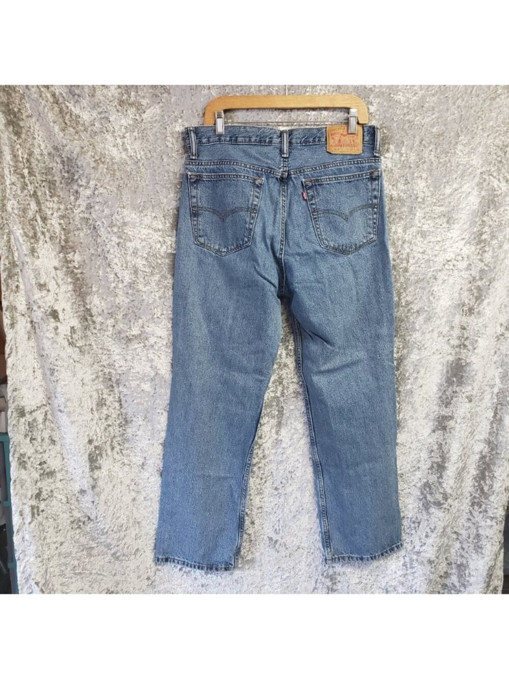 Levis 516 Straight Jeans Light Wash Cotton 36x30 Casual Western - Picture 5 of 9